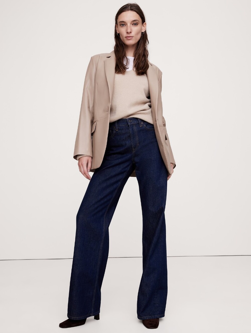 Banana Republic The Icon Classic Wide-Leg Jean Dark Wash